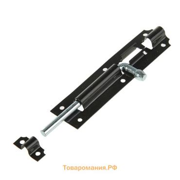 Задвижка дверная ЗД 006, 125 мм, черная
