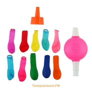 Водяные бомбочки с насосом и насадкой, 200 шт., МИКС