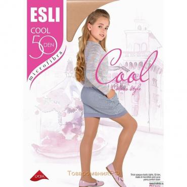 Колготки детские полиамидные ESLI COOL 50 ден цвет бежевый (beige), рост 128-134