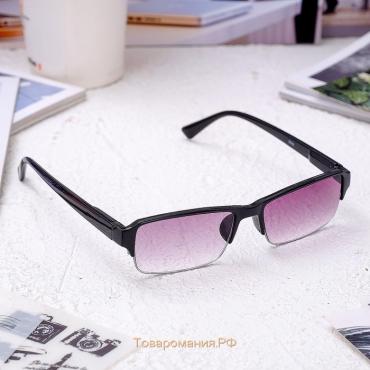Готовые очки Восток 0056 тонированные, цвет чёрный, отгибающаяся дужка, -2,5