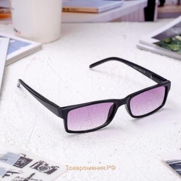 Готовые очки Восток 6617 тонированные, цвет чёрный, отгибающаяся дужка, -2