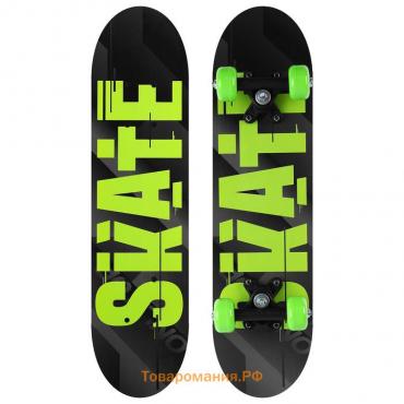 Скейтборд подростковый ONLITOP SKATE, 62х16 см, колёса PVC 50 мм, пластиковая рама