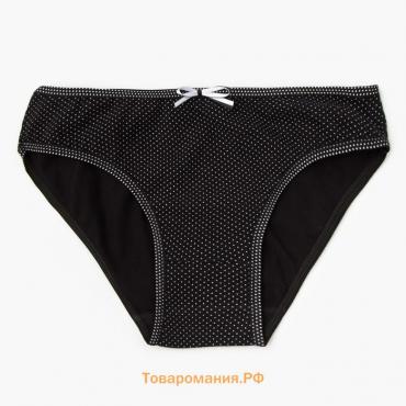 Трусы женские слипы, цвет чёрный в горох, размер 46-48 (XL)