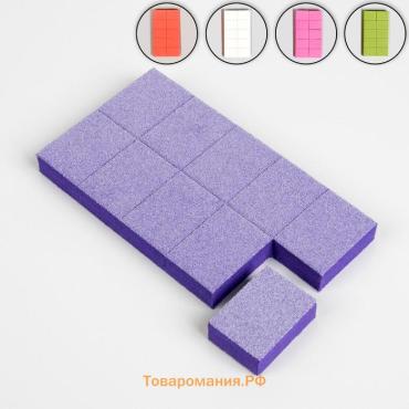 Наждачные бафы для ногтей, набор 10 шт., двухсторонние, 3.5×2.5 см, оранжевые