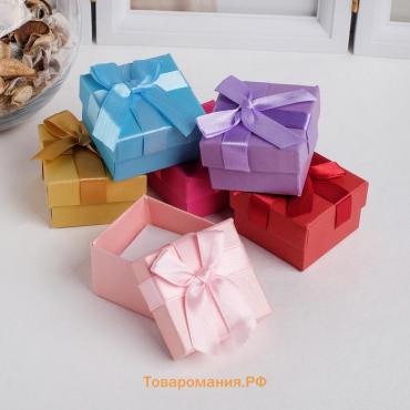 Коробочка подарочная под кольцо/серьги «Палетка», 5×5, МИКС, вставка белая
