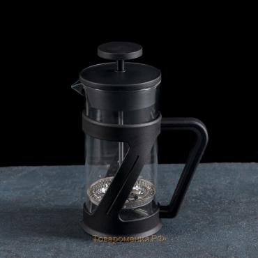 Чайник заварочный френч - пресс «Зет», 350 мл, стекло, цвет чёрный