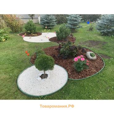 Лента бордюрная, 11 см×10 м, толщина 1 мм, пластиковая, оливковая, KANTA