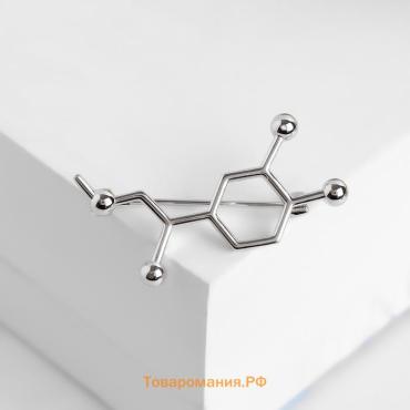 Брошь «Молекула», цвет серебро