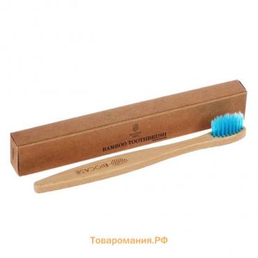Бамбуковая зубная щётка Biocase, мини, синяя