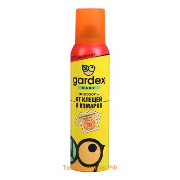 Аэрозоль Репеллент Gardex Baby, от клещей и комаров, детский, 150 мл