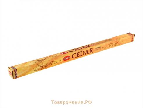 Благовония HEM "Cedar. Кедр", 8 палочек в упаковке, четырёхгранник