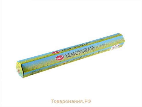 Благовония HEM "Lemon Grass. Лимонник", 20 палочек в упаковке, шестигранник