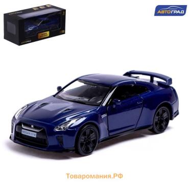 Машина металлическая NISSAN GT-R (R35), 1:32, открываются двери, инерция, цвет синий