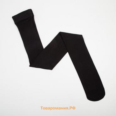 Колготки женские Elegazzi Velour 500 den микрофибра с начёсом, цвет чёрный, размер 2/3