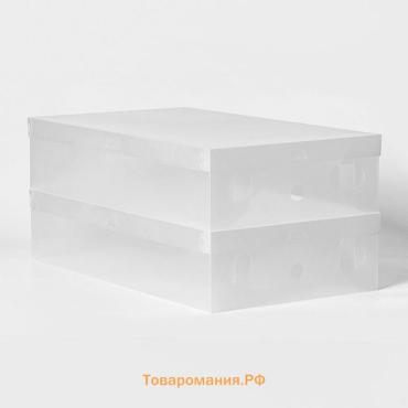 Коробка для хранения сапог с крышкой Uni size, 30×52×12 см, 2 шт.