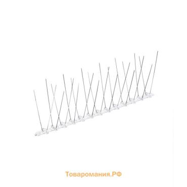 Отпугиватель для птиц, 25×10 см, шипы противоприсадные 20 шт., 2 ряда, Greengo