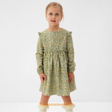 Платье для девочки MINAKU: Cotton collection, цвет фисташковый, рост 98 см