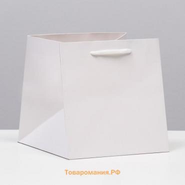 Пакет под торт 20х20х20cm Белый, 1шт