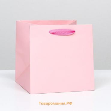 Пакет под торт 20х20х20cm Розовый, 1шт