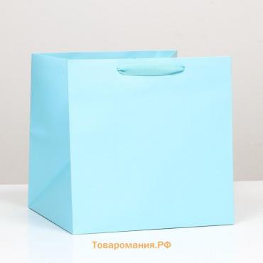 Пакет под торт 40х40х40cm Голубой, 1шт